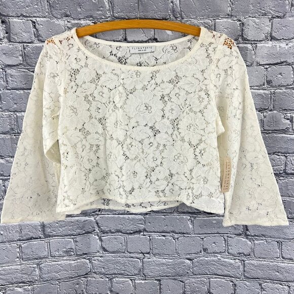 Flynn Skye Tops - Flynn Skye Lace Crop Top Size M NWT